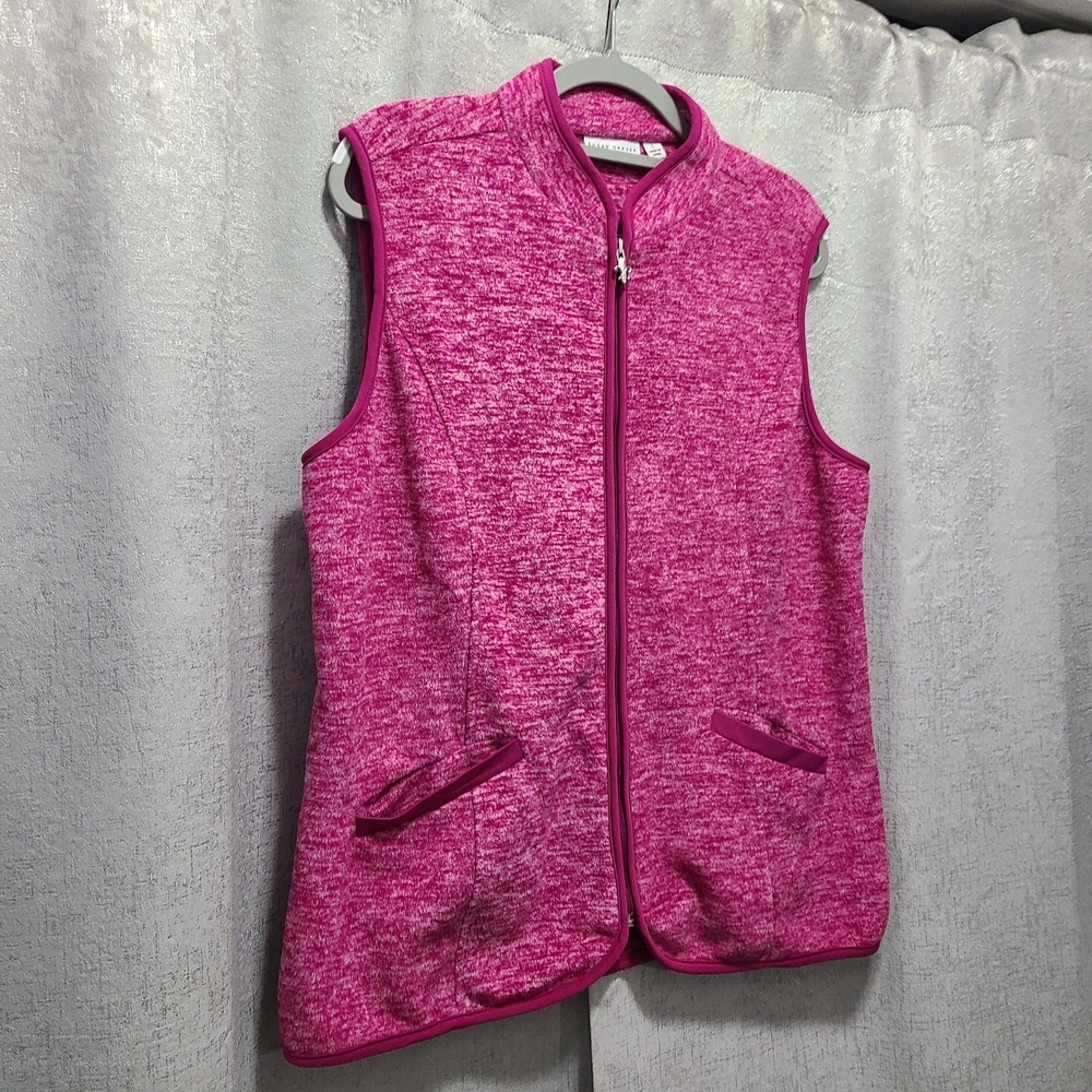 Susan Graver Fuchsia Zip-Up Vest - Picture 6 of 9